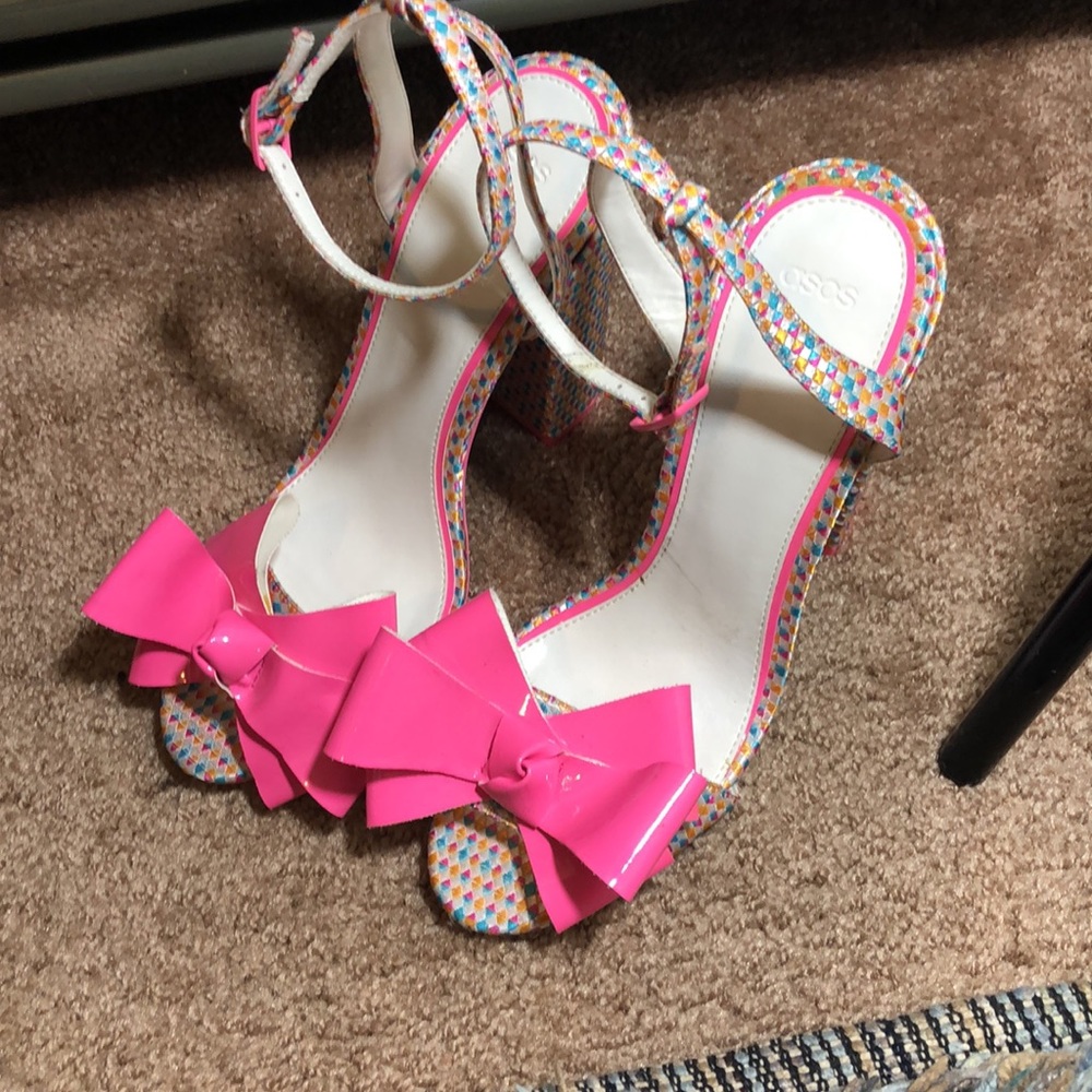 Pink ASOS Block Heels - Picture 2 of 4